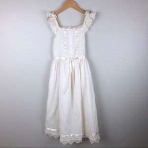 Ivory Lace Dress Flower Girl or Baptismal